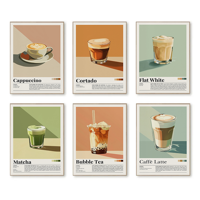 Coffee Tea Picture - Винтажные постеры с кофе и напитками,