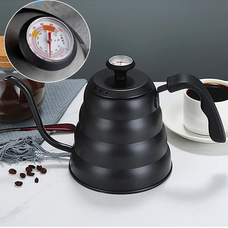 Pour Over Kettle - Кофейник из нержавеющей стали с термометром