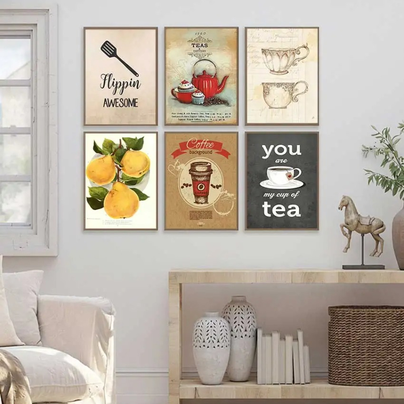 Coffee Tea Picture - Винтажные постеры и принты на холсте