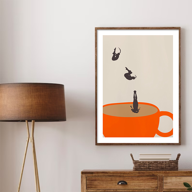 Coffee Tea Picture - Забавная девушка, кофе, чайная чашка, медитация,
