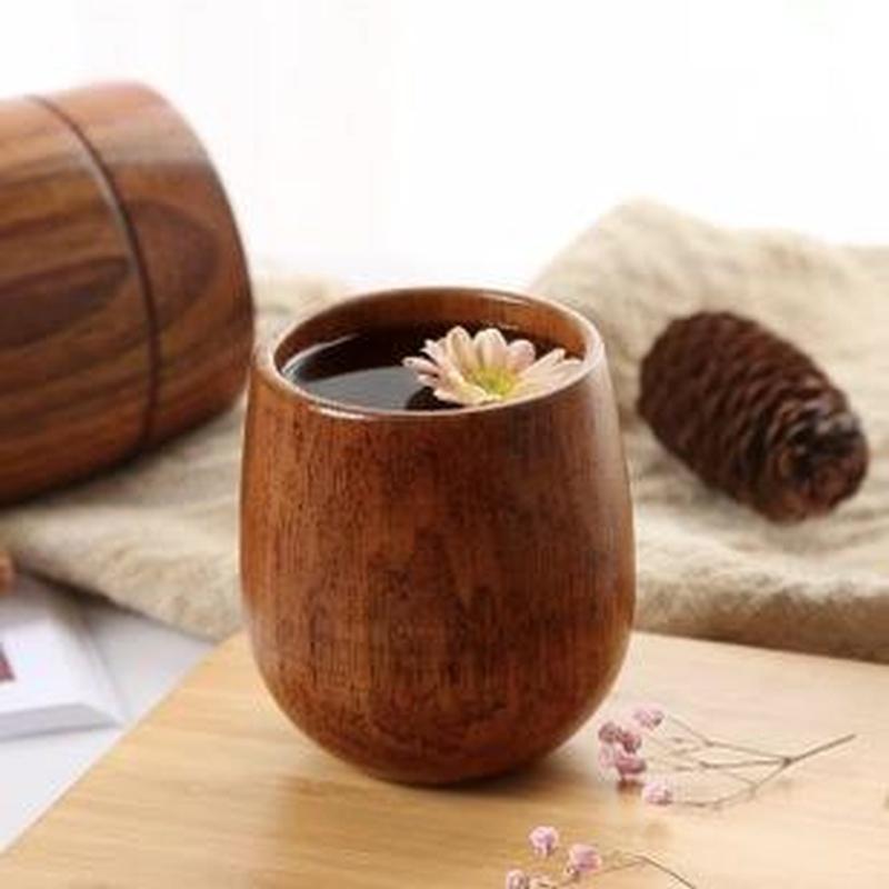 Mug Tea Coffee - Скандинавская чашка с большим животом, деревянная