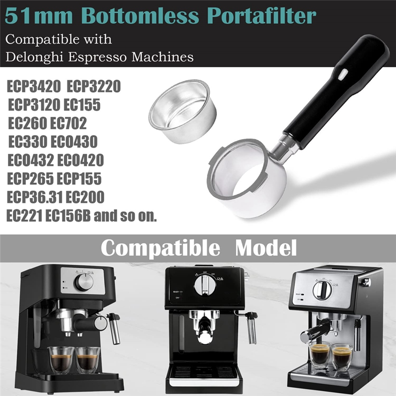 Delonghi Espresso Ecp3420 - Бездонный портафильтр ABYN-51 мм, 2 ушка