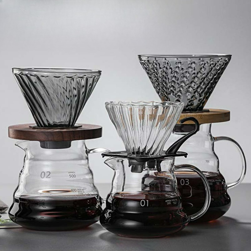 Pour Over Kettle - Набор кофеварки из боросиликатного стекла с