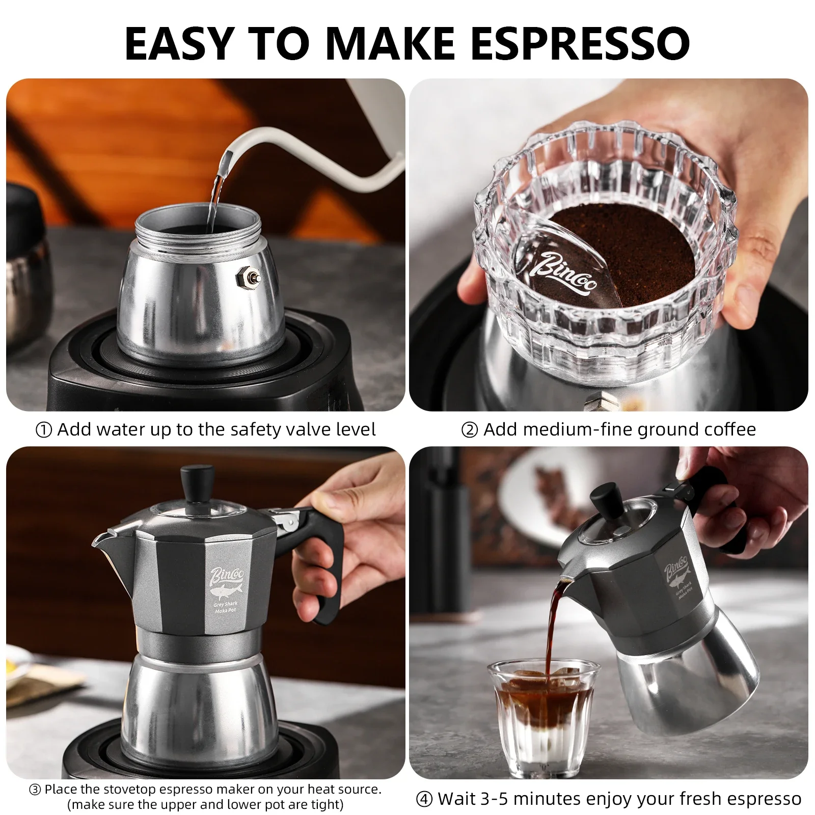 Кофеварка Bincoo Moka Pot на 2 – обзор и цена Mug Tea Coffee