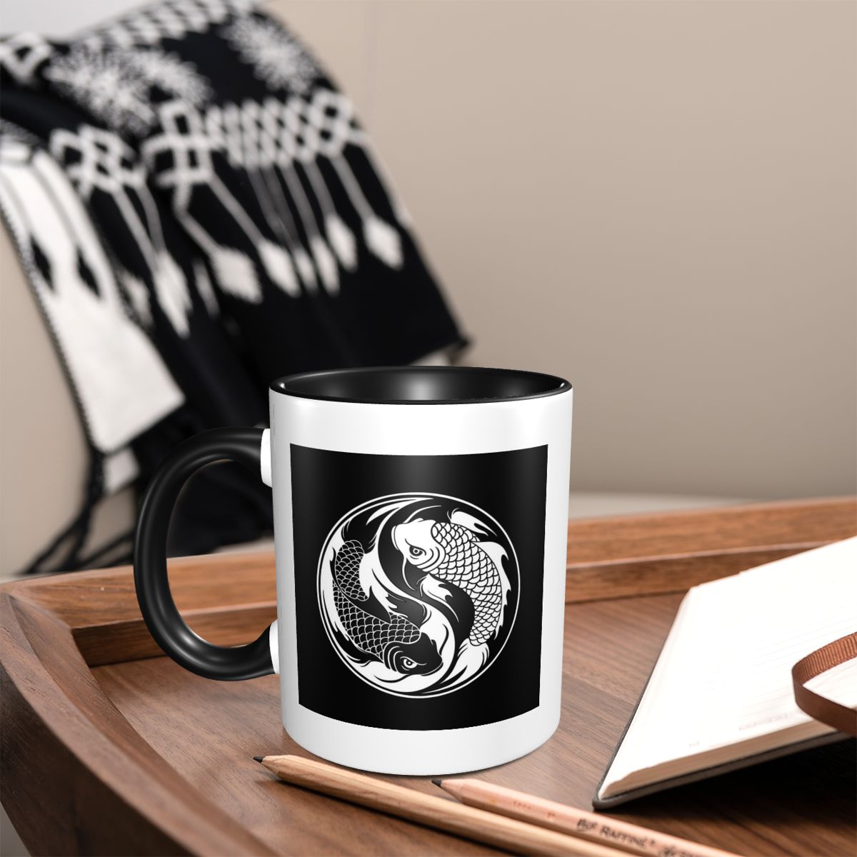 Черно-белая кружка с рыбой Инь – обзор и цена Coffee Tea Yin Yang